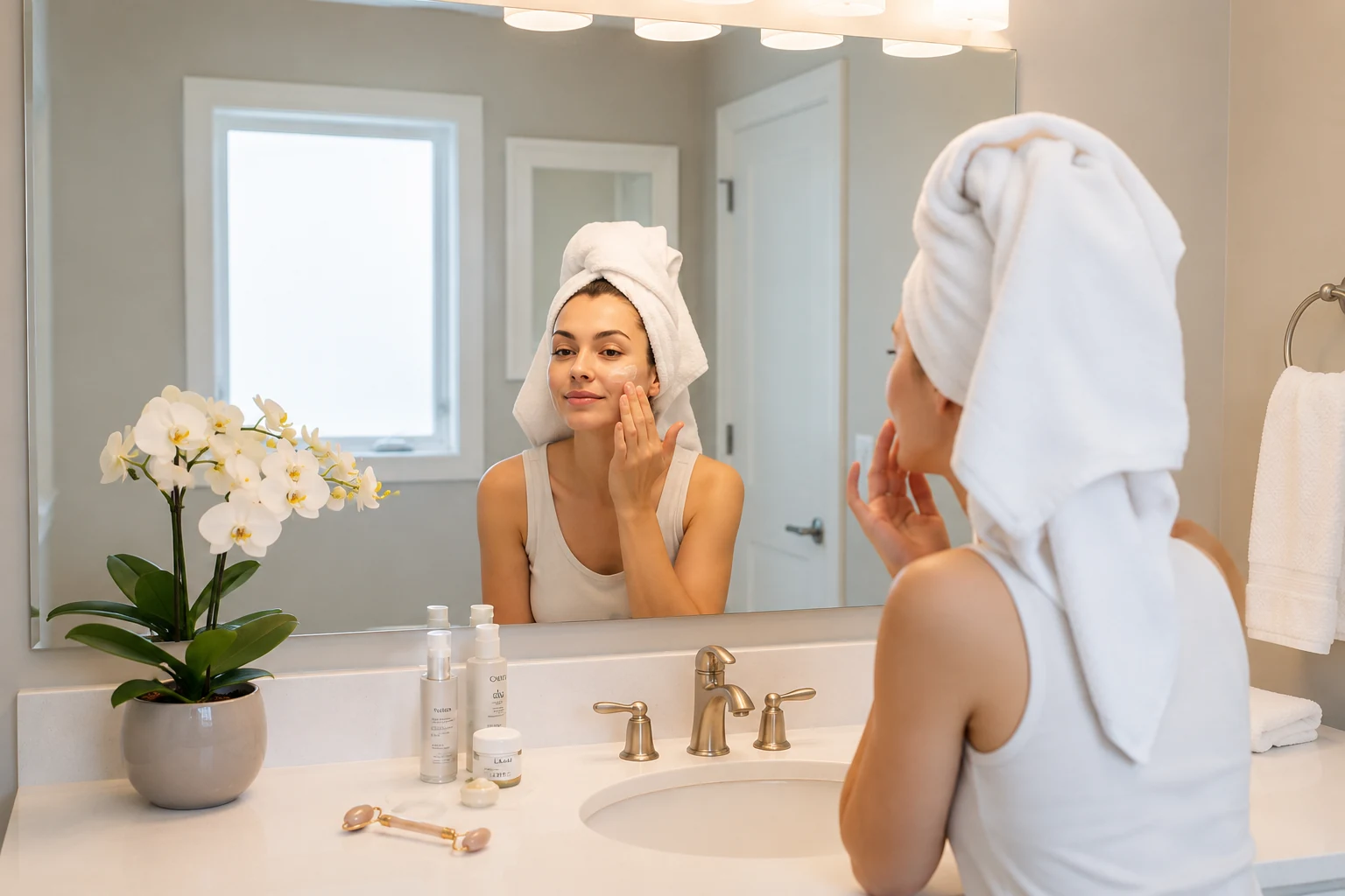 Natural skincare routine